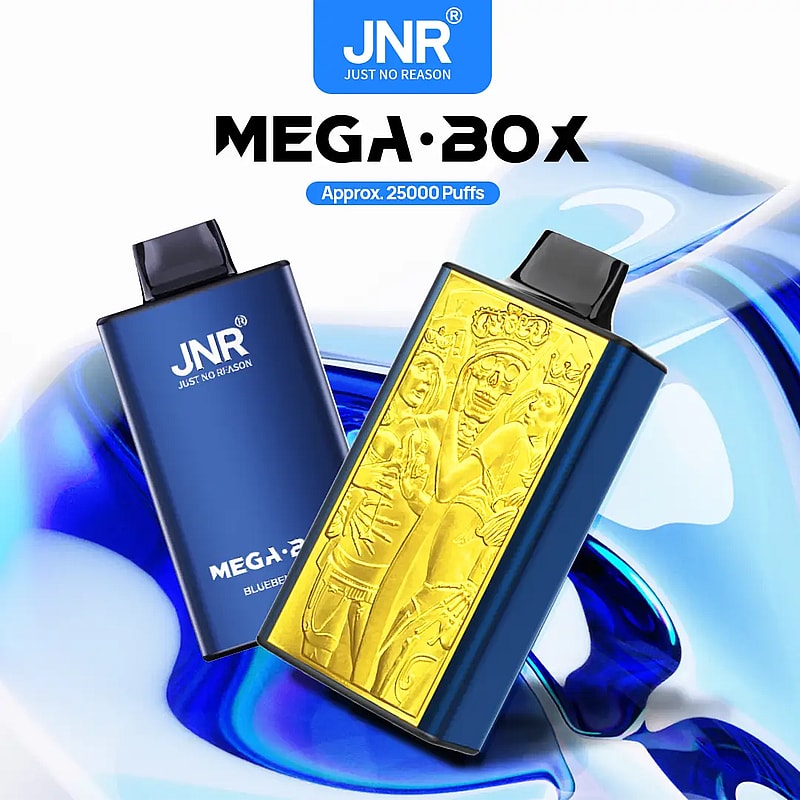 vapegonow.com JNR Mega Box 25K(25000) Puffs 3D Texture 2% 5% Nicotine 30ML E-liquid 850mAh Powerbank Battery Disposable Vape