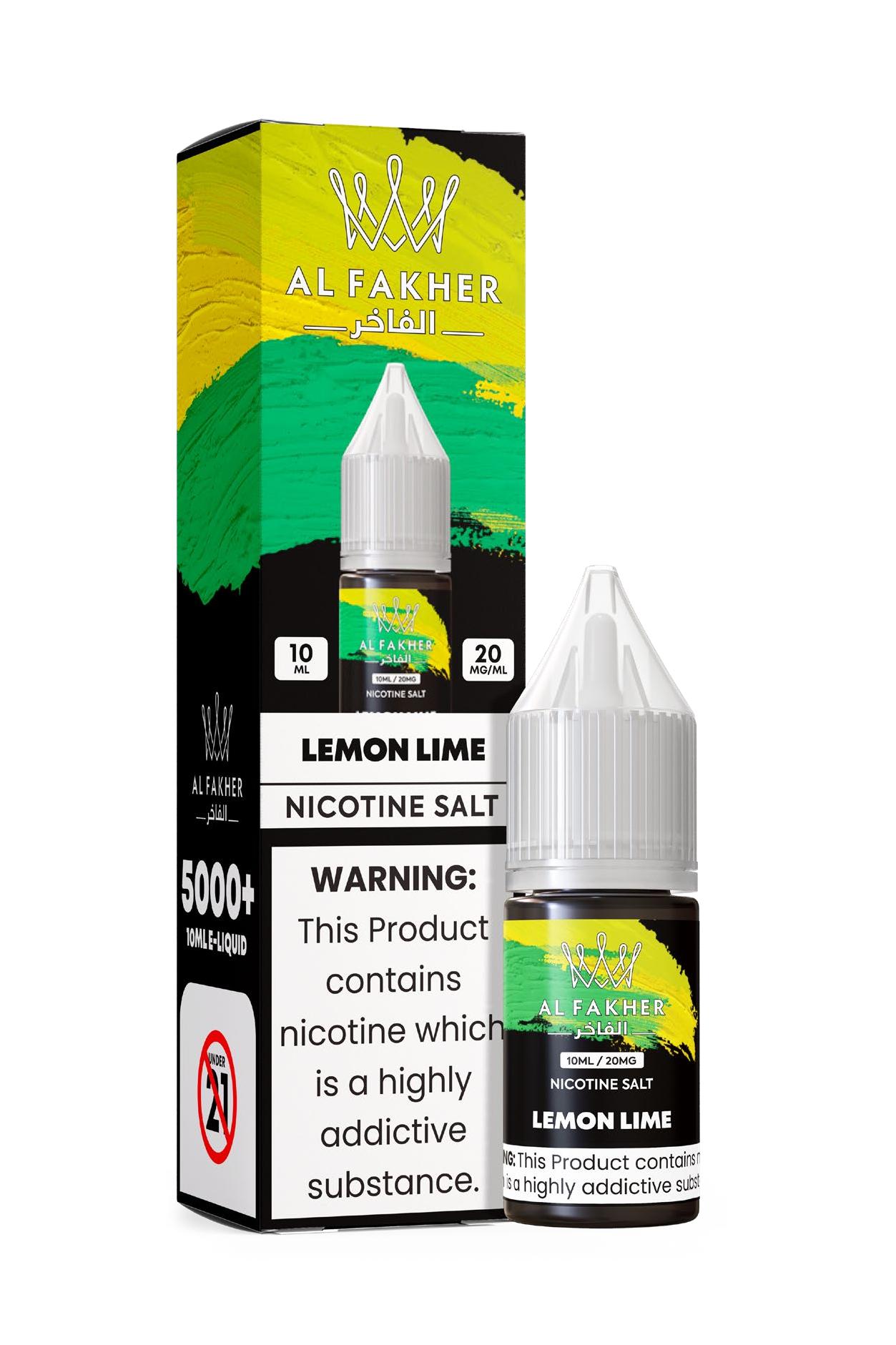 vapegonow.com Lemon Lime 20MG Strengths 10ML 5000+ Nic Salt E-LIQUIDS by Al Fakher