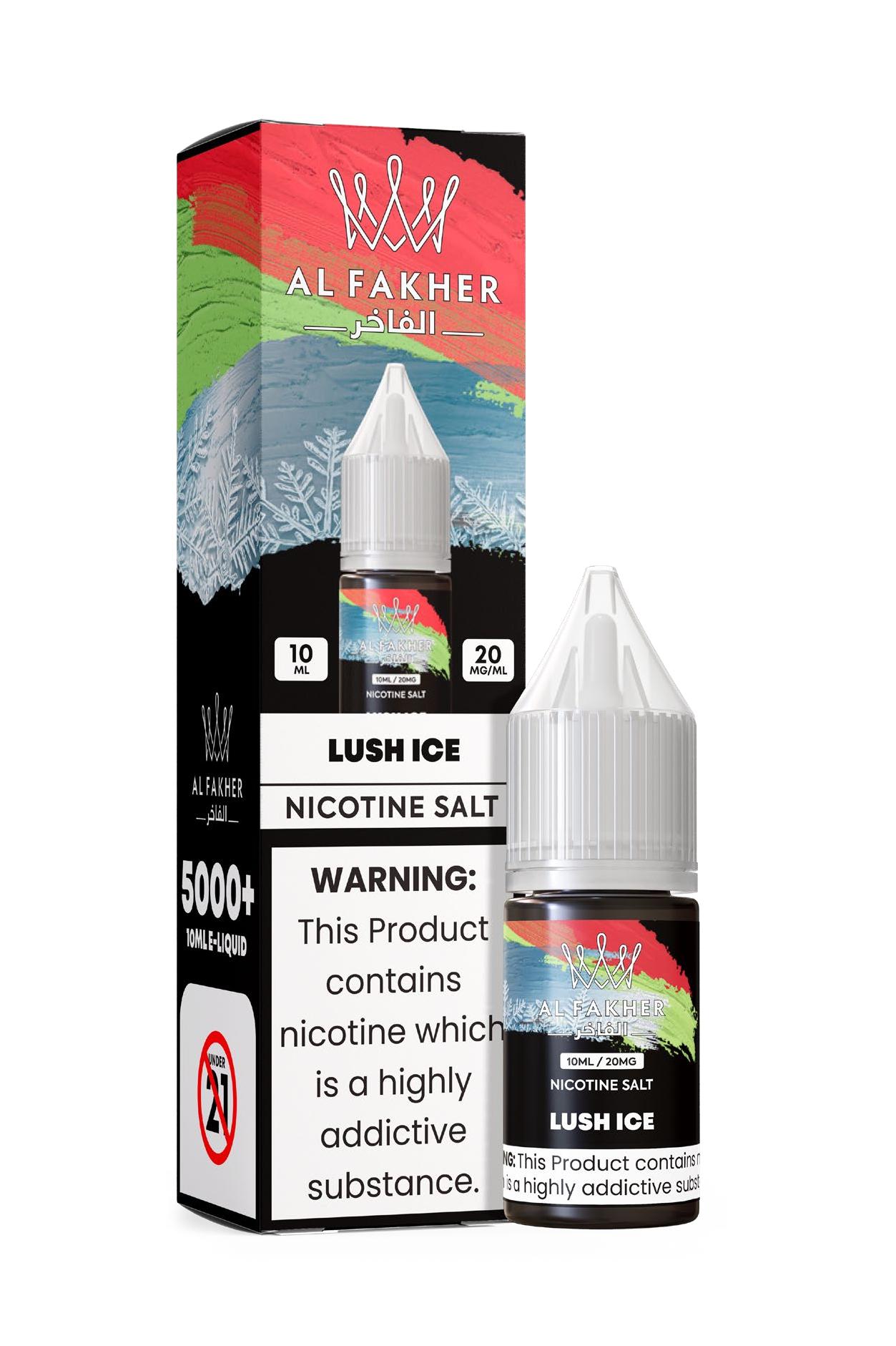 vapegonow.com Lush Ice 20MG Strengths 10ML 5000+ Nic Salt E-LIQUIDS by Al Fakher