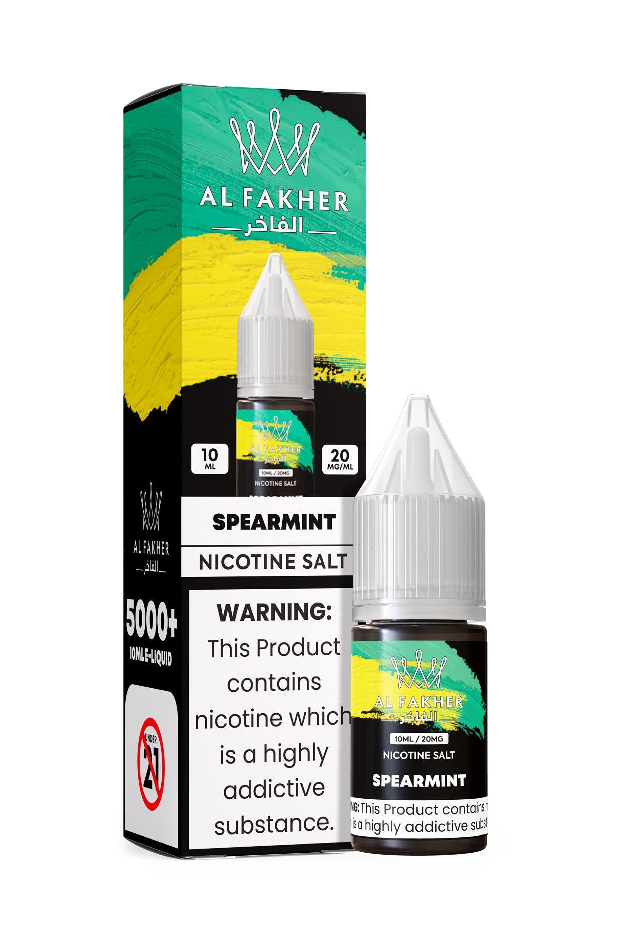vapegonow.com Spearmint 20MG Strengths 10ML 5000+ Nic Salt E-LIQUIDS by Al Fakher