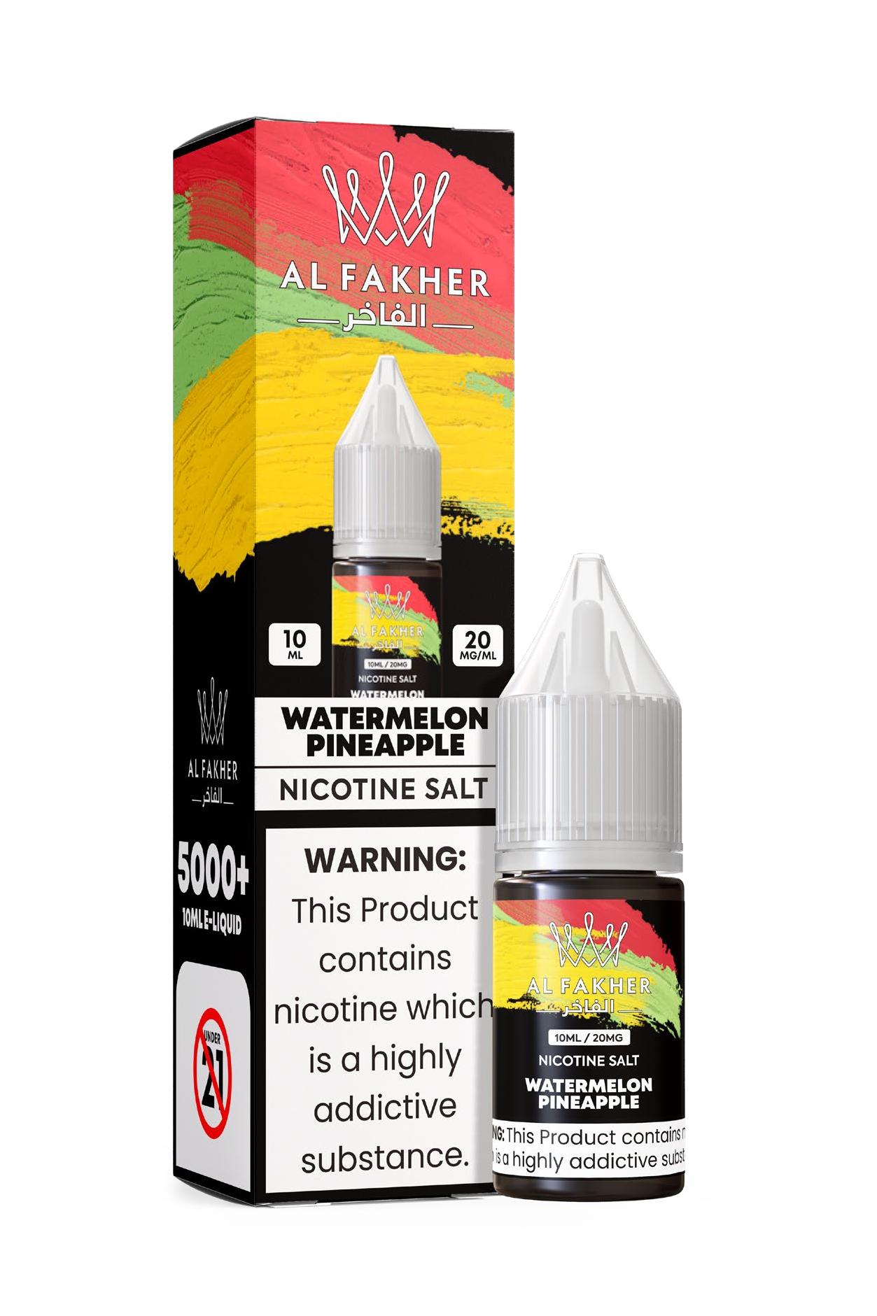 vapegonow.com Watermelon Pineapple 20MG Strengths 10ML 5000+ Nic Salt E-LIQUIDS by Al Fakher