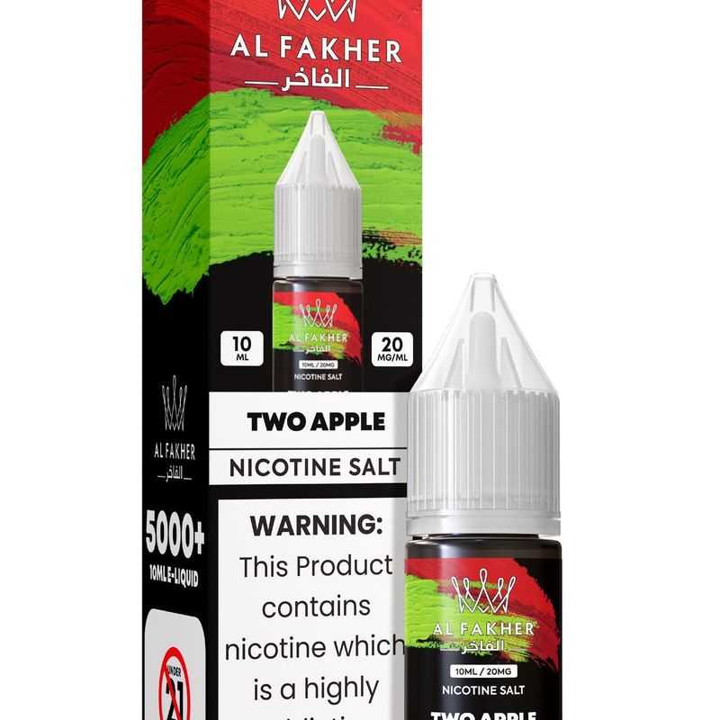 vapegonow.com TWO APPLE 20MG Strengths 10ML 5000+ Nic Salt E-LIQUIDS by Al Fakher